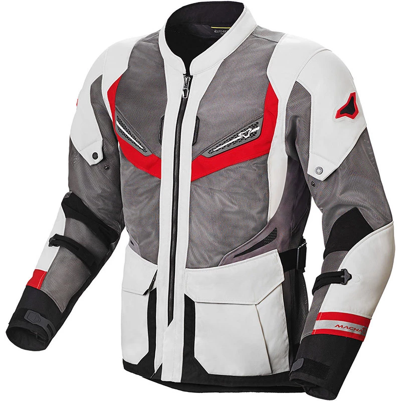 Brand new 😀 Touring Macna Aerocon Night Eye Jacket Grey Red ⌛ 3 Brand new 😀 Touring Macna Aerocon Night Eye Jacket Grey Red ⌛