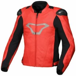 Cheapest ⭐ Perforated Leather Macna Aviant Air Leather Jacket Red Black 🔥