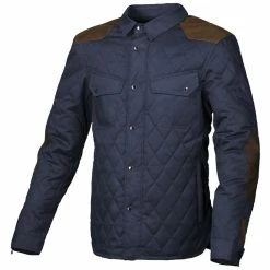 Cheapest ⭐ Textile Macna Inland Quilted Jacket Blue Brown ⌛