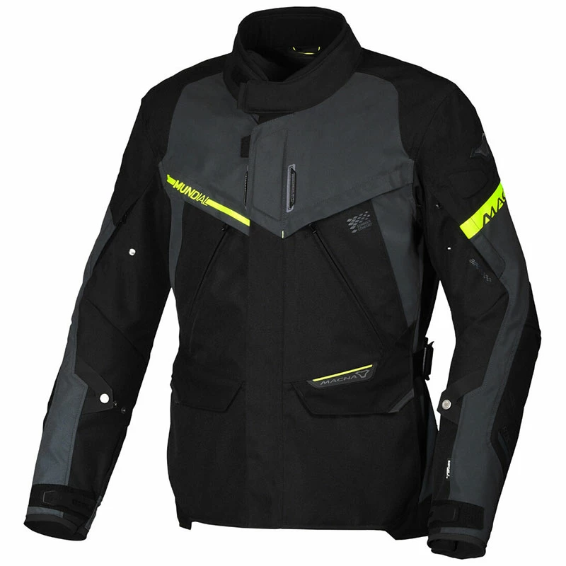 Coupon 💯 Touring Macna Mundial Night Eye Jacket Grey Black Yellow 👍 3 Coupon 💯 Touring Macna Mundial Night Eye Jacket Grey Black Yellow 👍