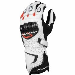 Flash Sale 🧨 Racing Macna Track R Gloves White Black Red 🧨