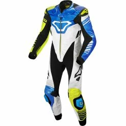 Hot Sale โ Leather One Piece Macna Tracktix 1pc Suit White Yellow Blue ๐