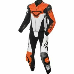 Brand new โ Leather Two Pieces Macna Tracktix 2pcs Suit White Orange โจ