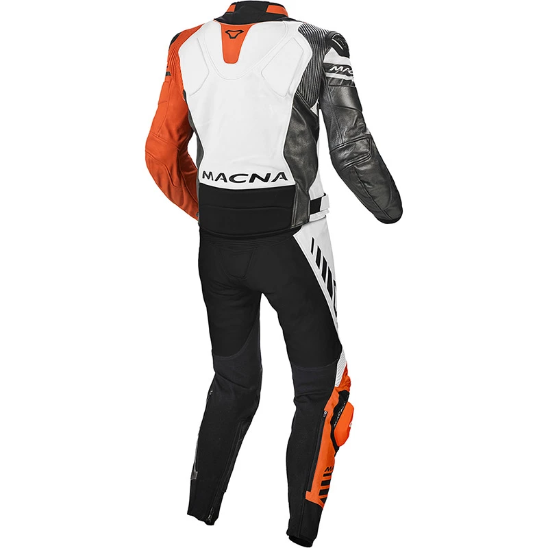 Brand new ⌛ Leather Two Pieces Macna Tracktix 2pcs Suit White Orange ✨ 4 Brand new ⌛ Leather Two Pieces Macna Tracktix 2pcs Suit White Orange ✨ - Image 2