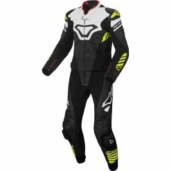 Best Pirce โ Leather Two Pieces Macna Tracktix 2pcs Suit Black White Yellow ๐