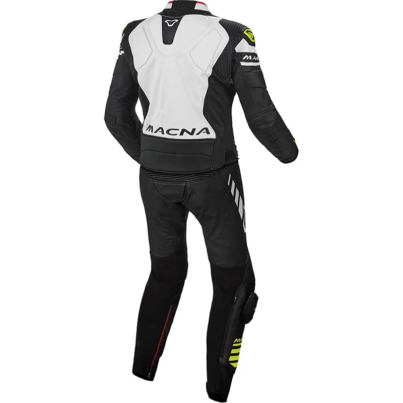 Best Pirce ⌛ Leather Two Pieces Macna Tracktix 2pcs Suit Black White Yellow 🎉 4 Best Pirce ⌛ Leather Two Pieces Macna Tracktix 2pcs Suit Black White Yellow 🎉 - Image 2