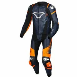 Cheapest โค๏ธ Leather Two Pieces Macna Tronniq 2pc Suit Blue Orange โญ